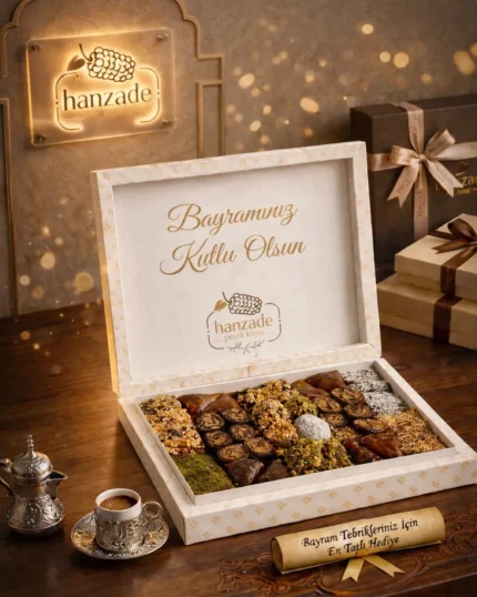 Bayram Tebrikli Hediyelik Beyaz Tatlı Paketi 1 Kg
